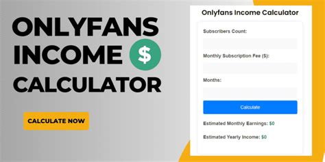 onlyfans income calculator|OnlyFans Earning Calculator 